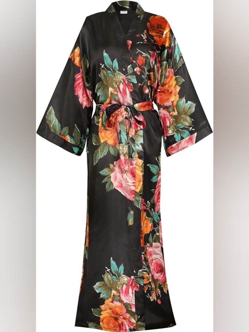 Long Floral Kimono Robe